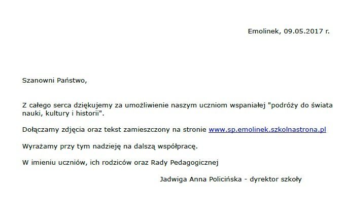 Zdjęcie ilustrujące wpis: 5 maja 2017 gościliśmy w Warszawie dzieci z Emolinku