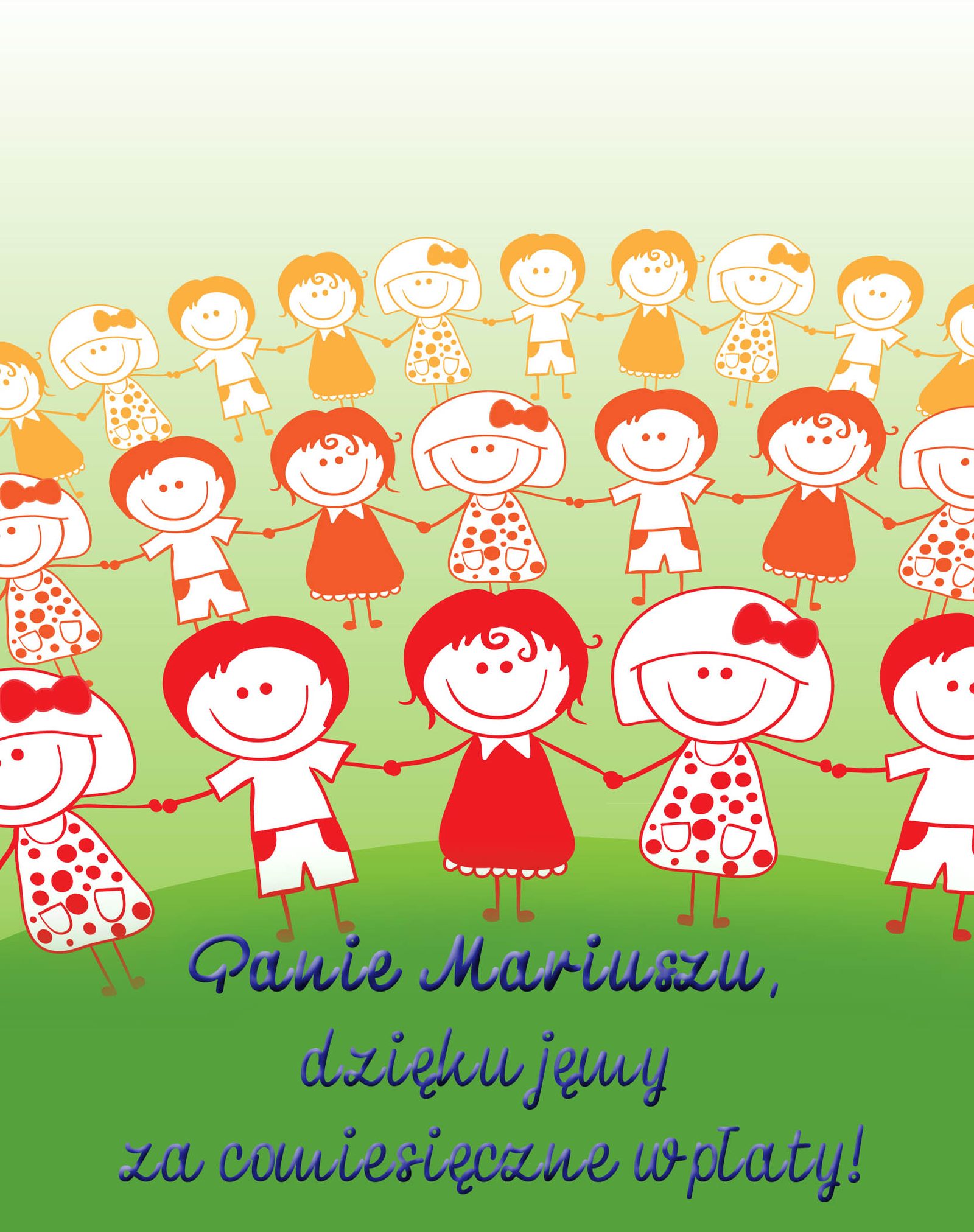 Podziękowanie dla darczyńców Fundacji